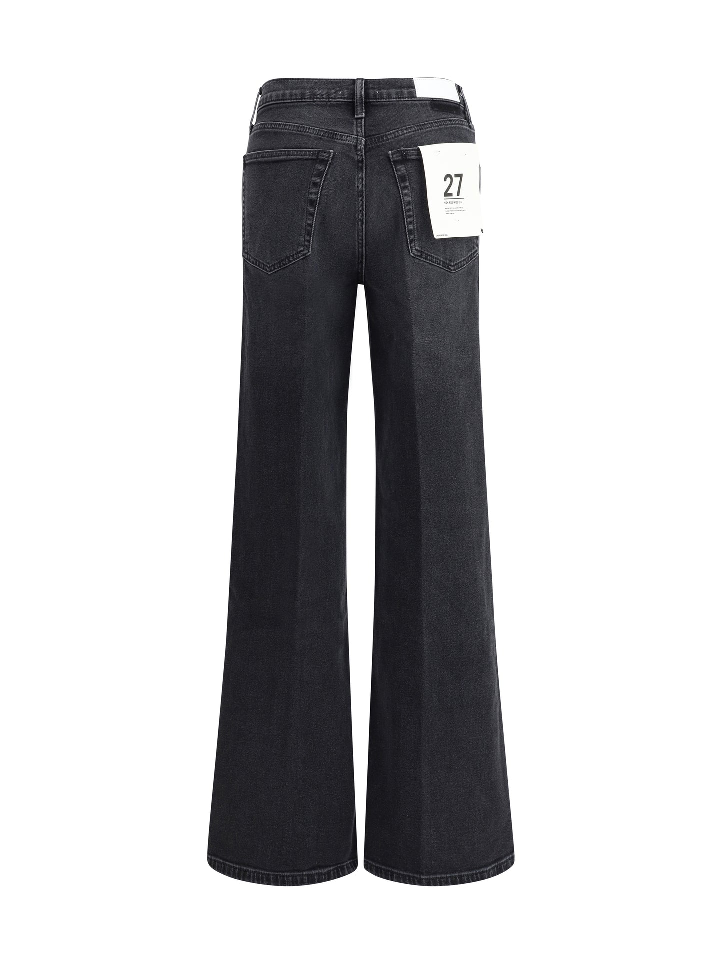 Wide-Leg Jeans Washed Black