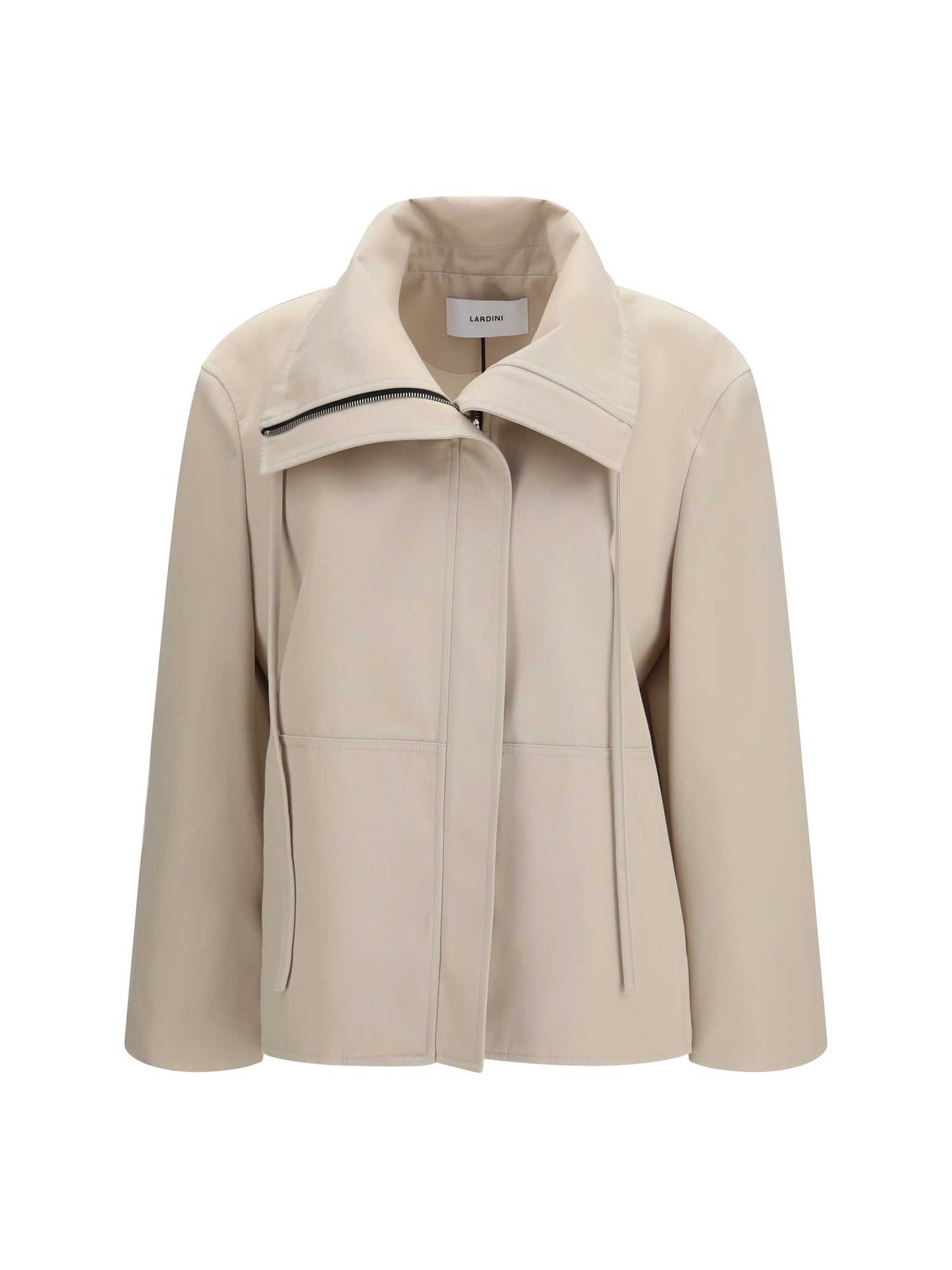 High-Neck Jacket Beige