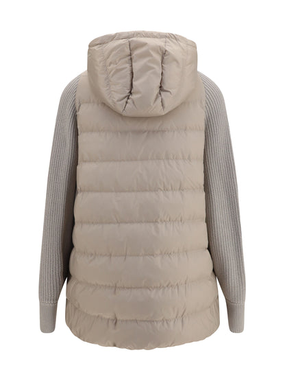 Puffer Jacket Monili Chain Dove Grey