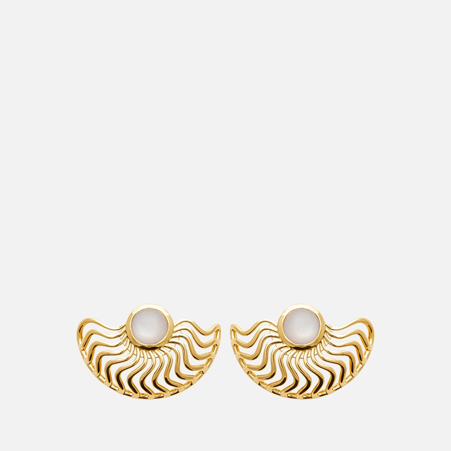 Solis Fan Stud Earrings