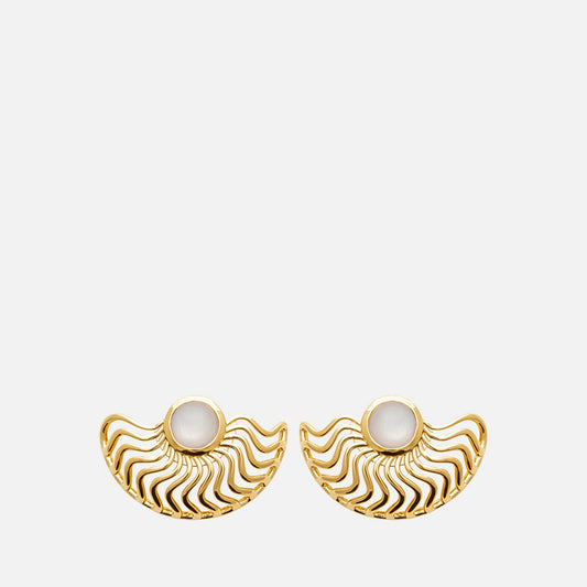 Solis Fan Stud Earrings