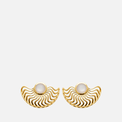 Solis Fan Stud Earrings