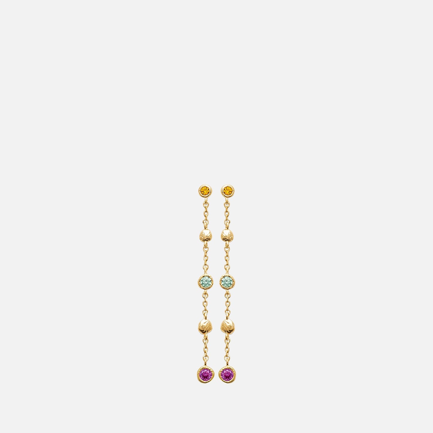 Iris Multi-Stone Linear Drop Earrings