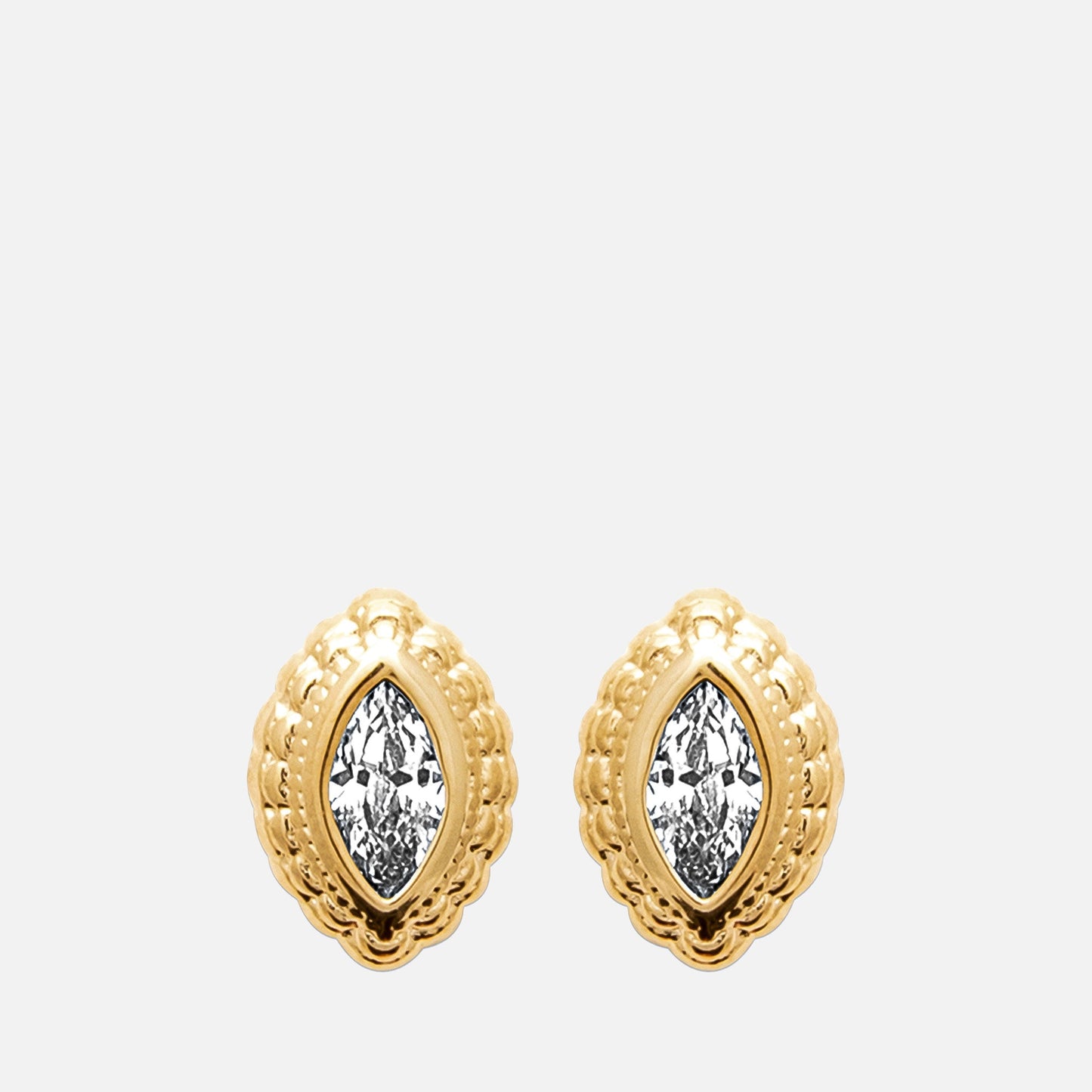 Vida Marquise Halo Studs