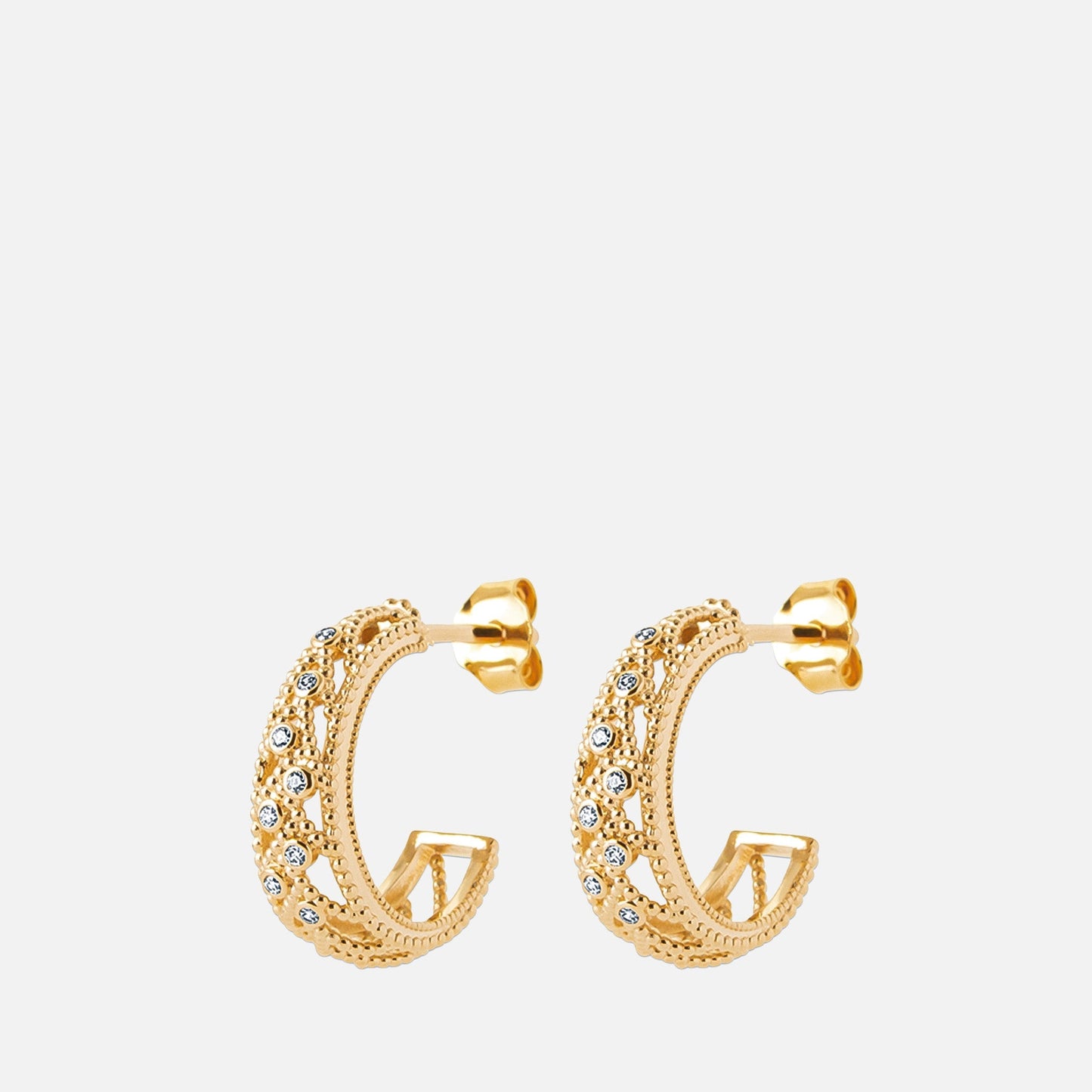 Aria Filigree J-Hoop Earrings