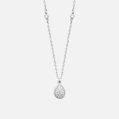 Ethereal Frost Teardrop Necklace