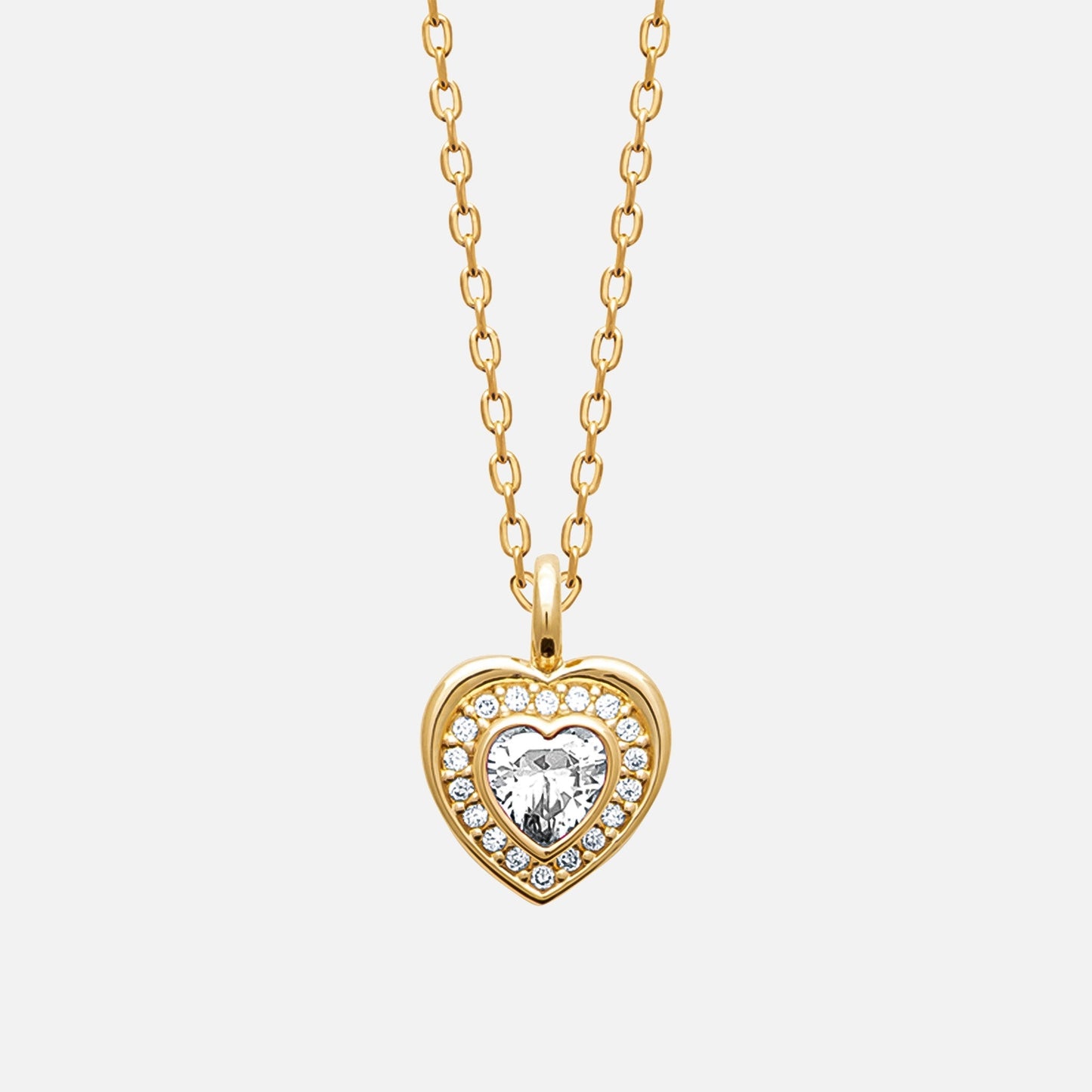 Amora Radiance Heart Pendant Necklace