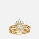 Gold stackable trio