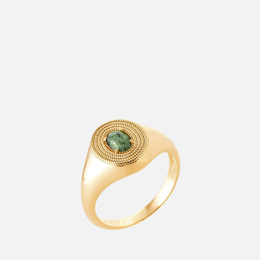 Gaia Medallion Signet Ring