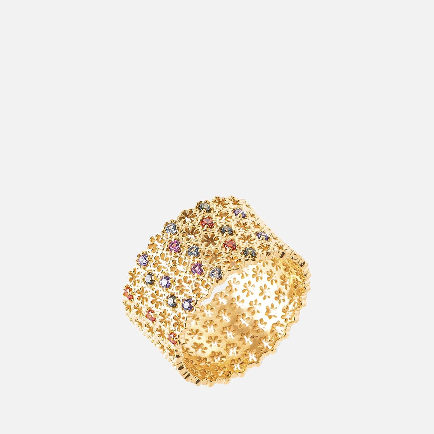 Flora Gardenia Wide Band Ring