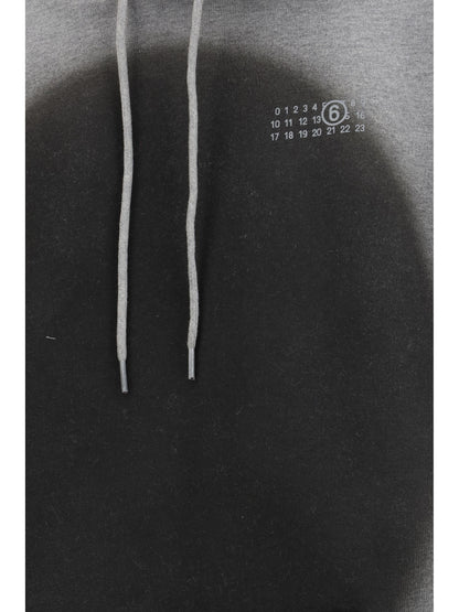 Hoodie Numeric Logo Spray Grey Melange