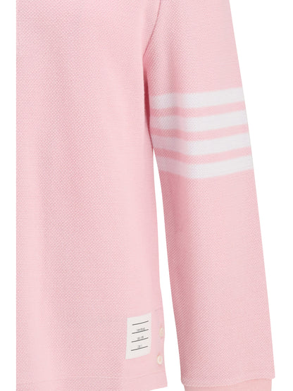 Piqué Long-Sleeve Polo Light Pink