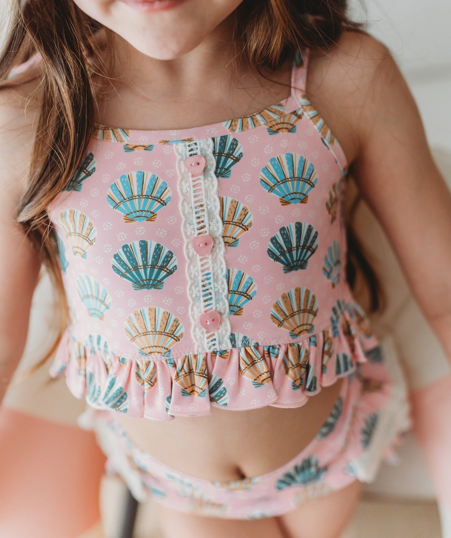 Seashell Sorbet High Waisted Bikini