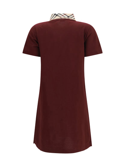 Polo-Style Cotton Dress Vineyard Red