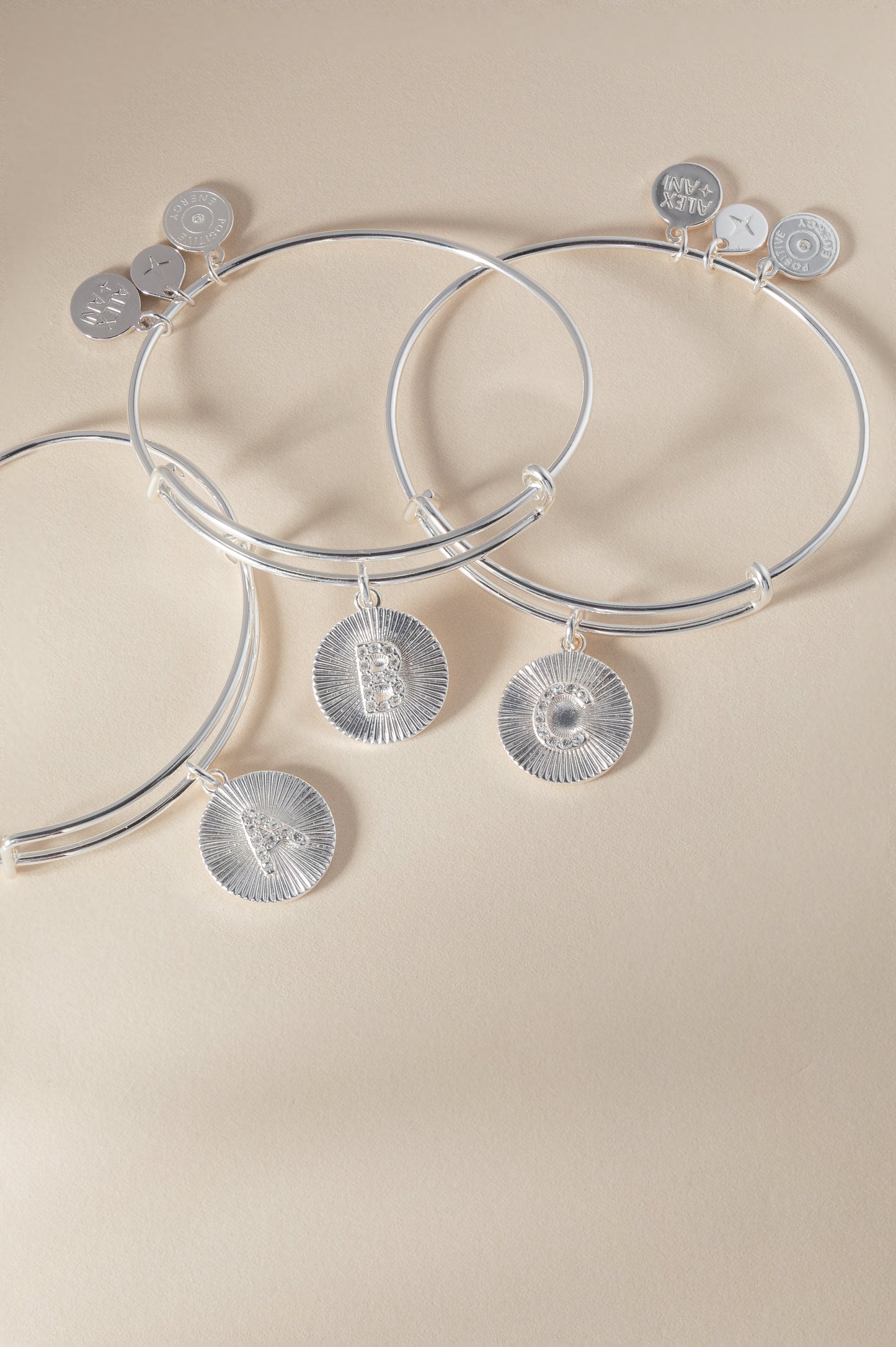 Initial B Pave Starburst Texture Bangle