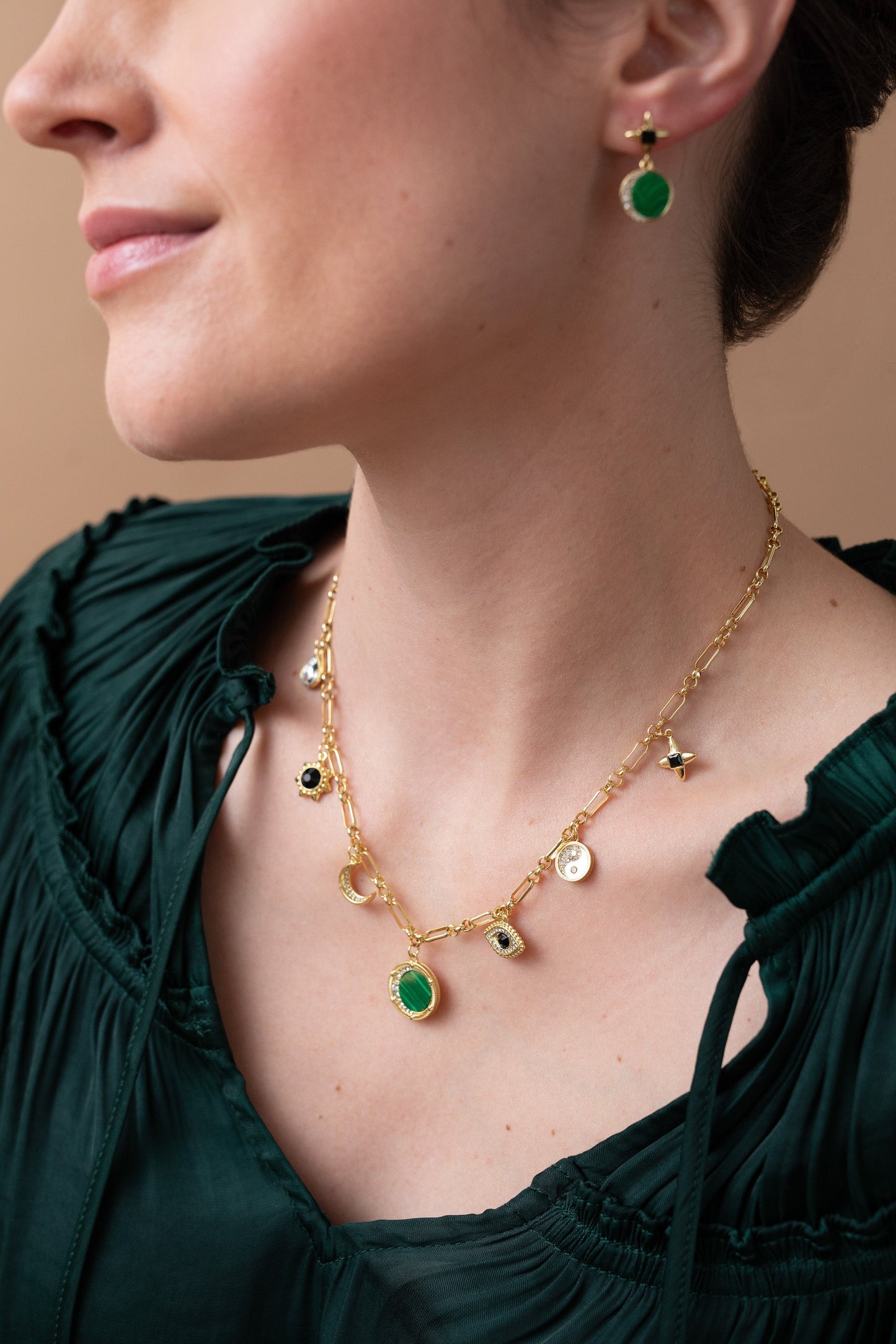 Malachite Drop Earrings