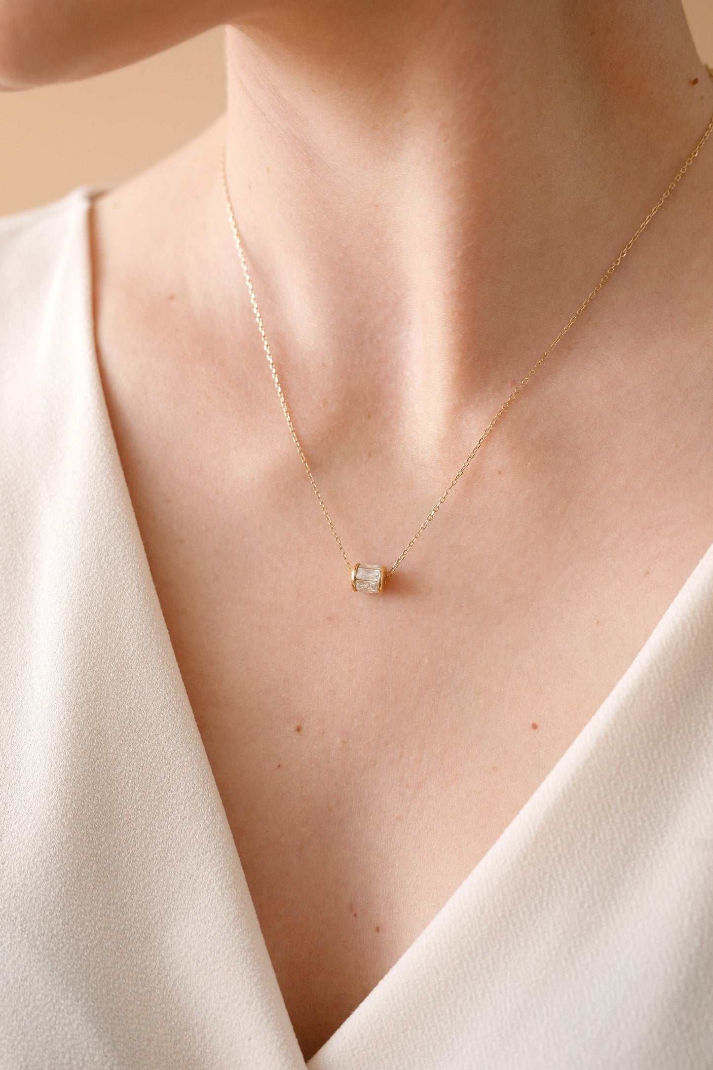 April Birthstone Precious Pendant Necklace