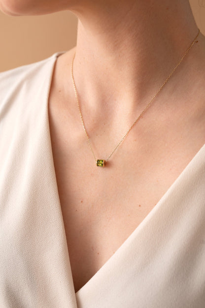 August Birthstone Precious Pendant Necklace