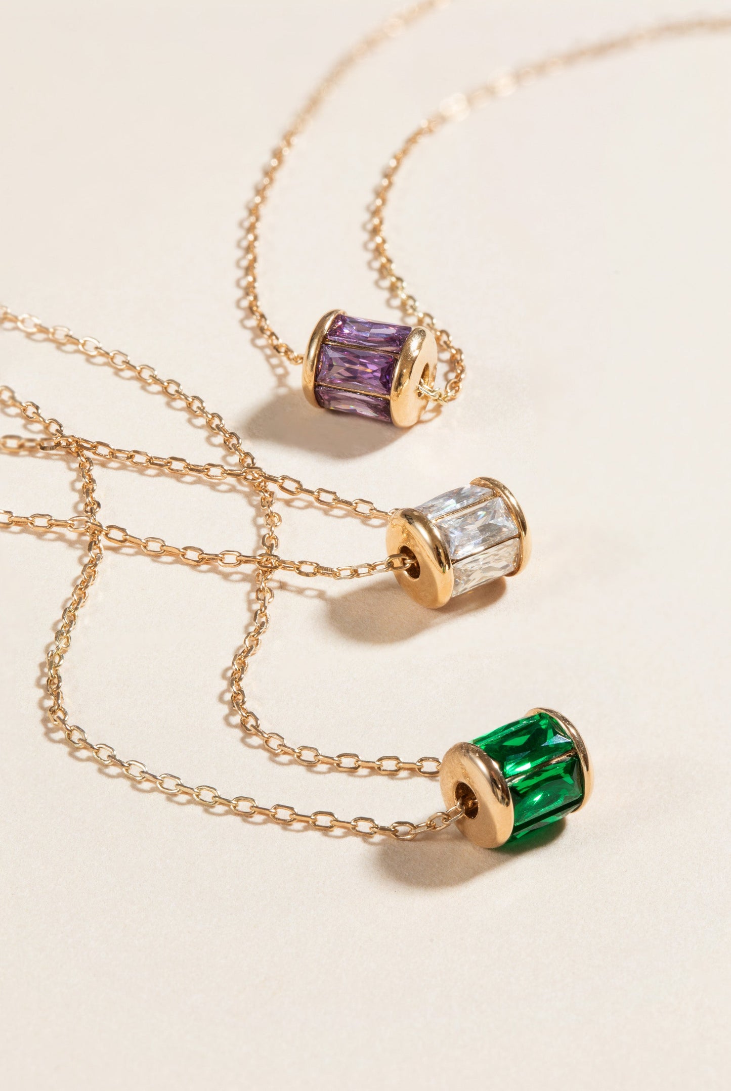 April Birthstone Precious Pendant Necklace