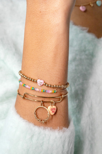 Sweethearts® 'I Luv You' Stretch Bracelet