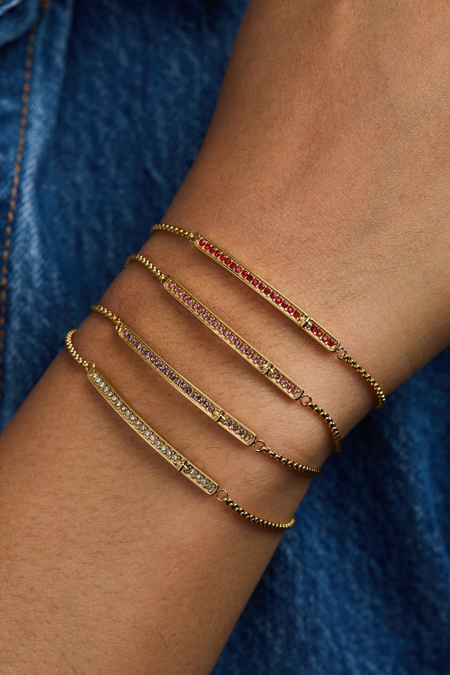 February Everyday Birthstone Pave Bolo Bracelet