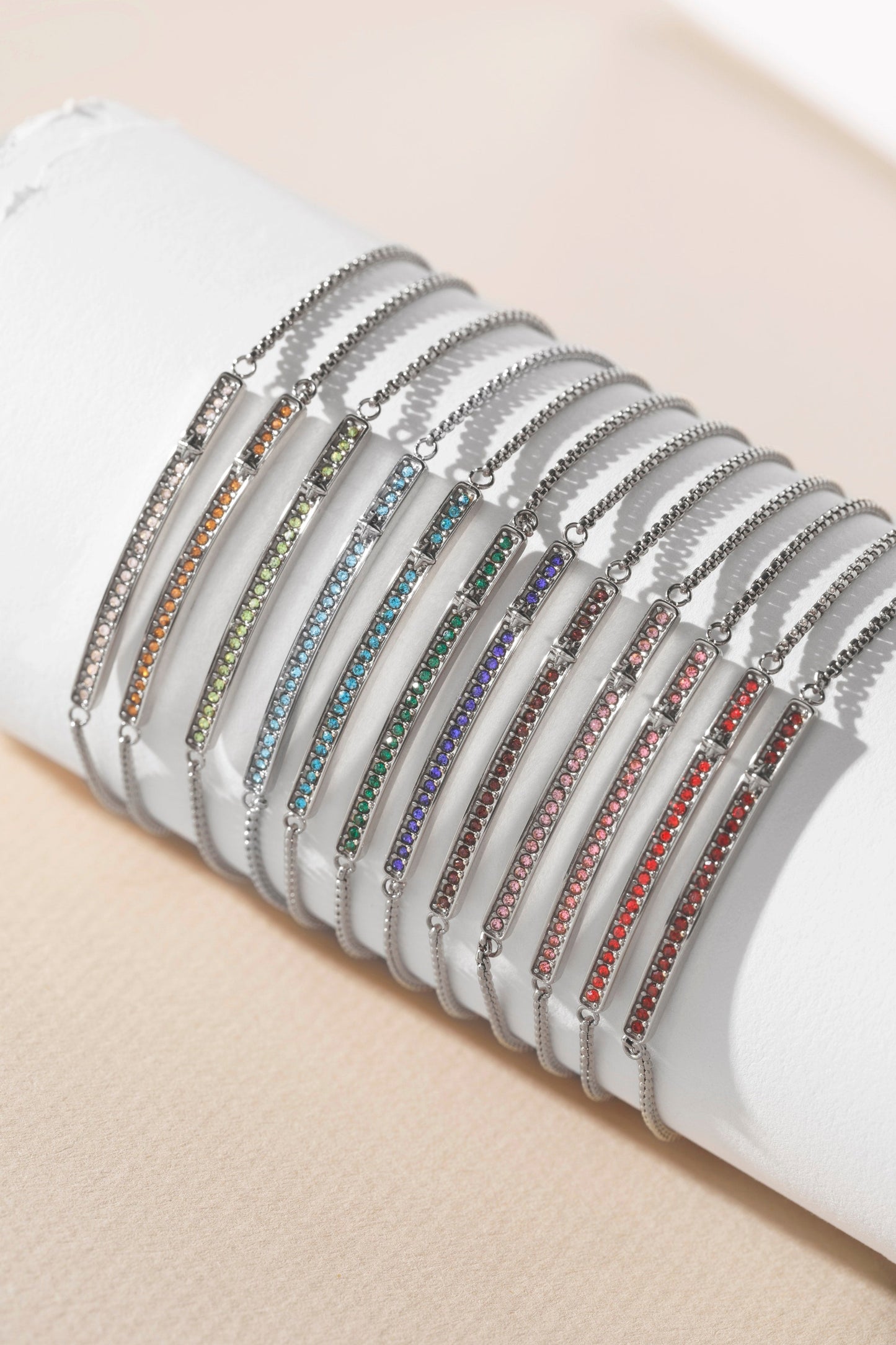January Everyday Birthstone Pave Bolo Bracelet
