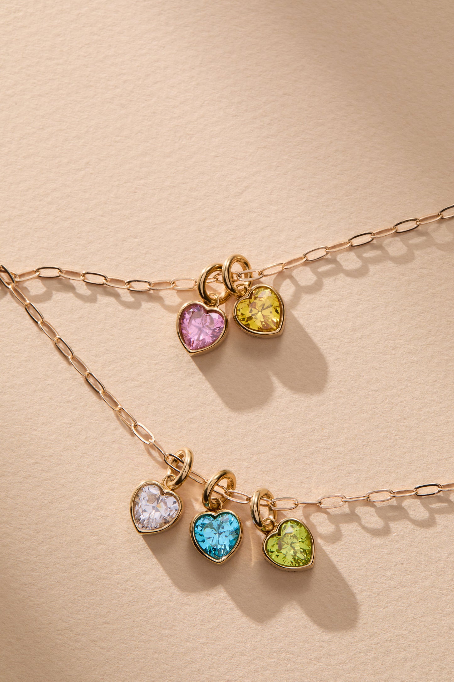 March 'Faith' Heart Birthstone Charm