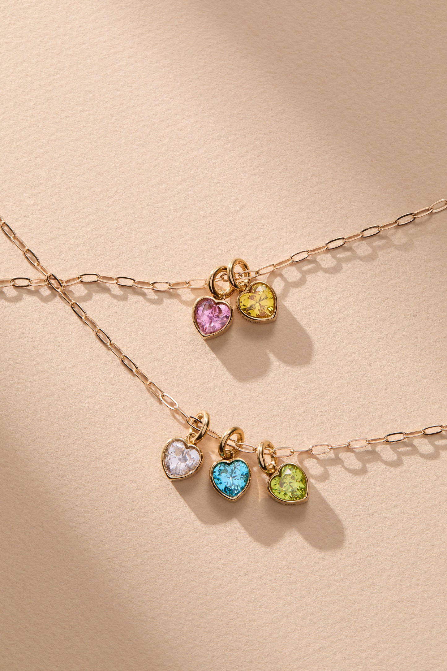 August 'Radiance' Heart Birthstone Charm