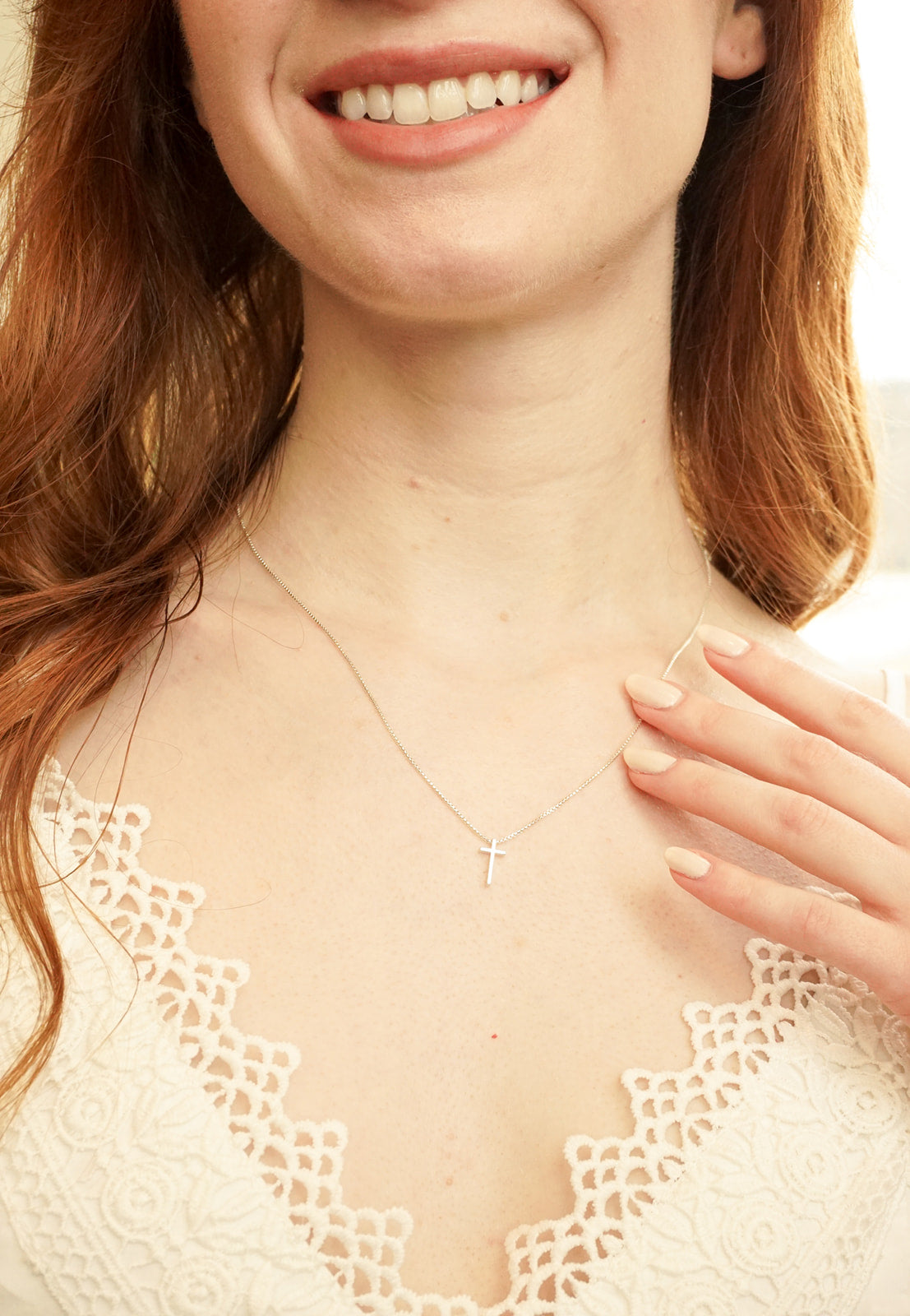 Cross Necklace, Sterling Silver