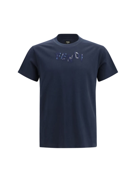 Cotton T-Shirt With Asymmetric Logo