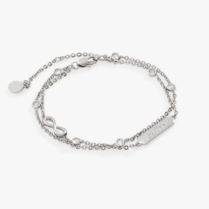 Sister Infinity Chain Double Strand Bracelet