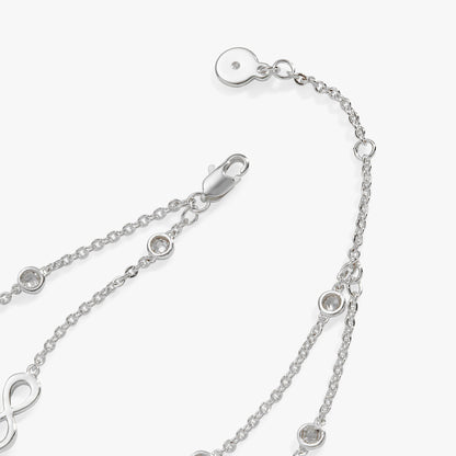 Sister Infinity Chain Double Strand Bracelet