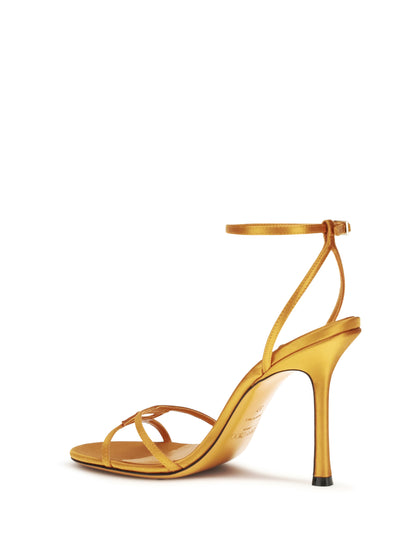 Sandals Leo Satin Sunset Orange