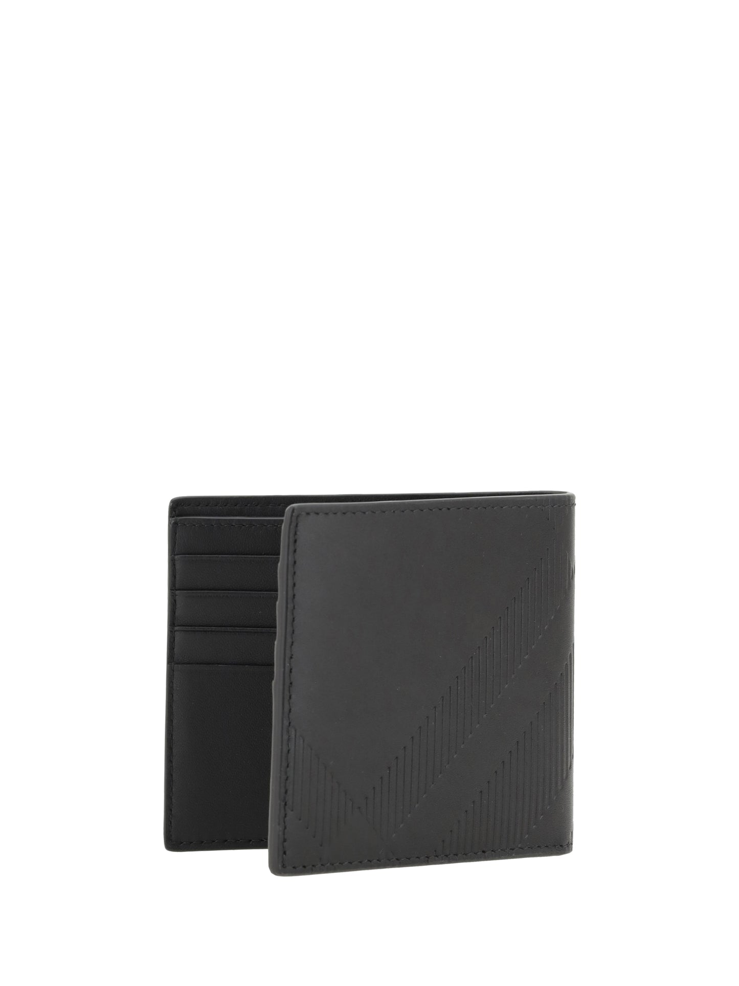 Bifold Wallet Black Calf Leather