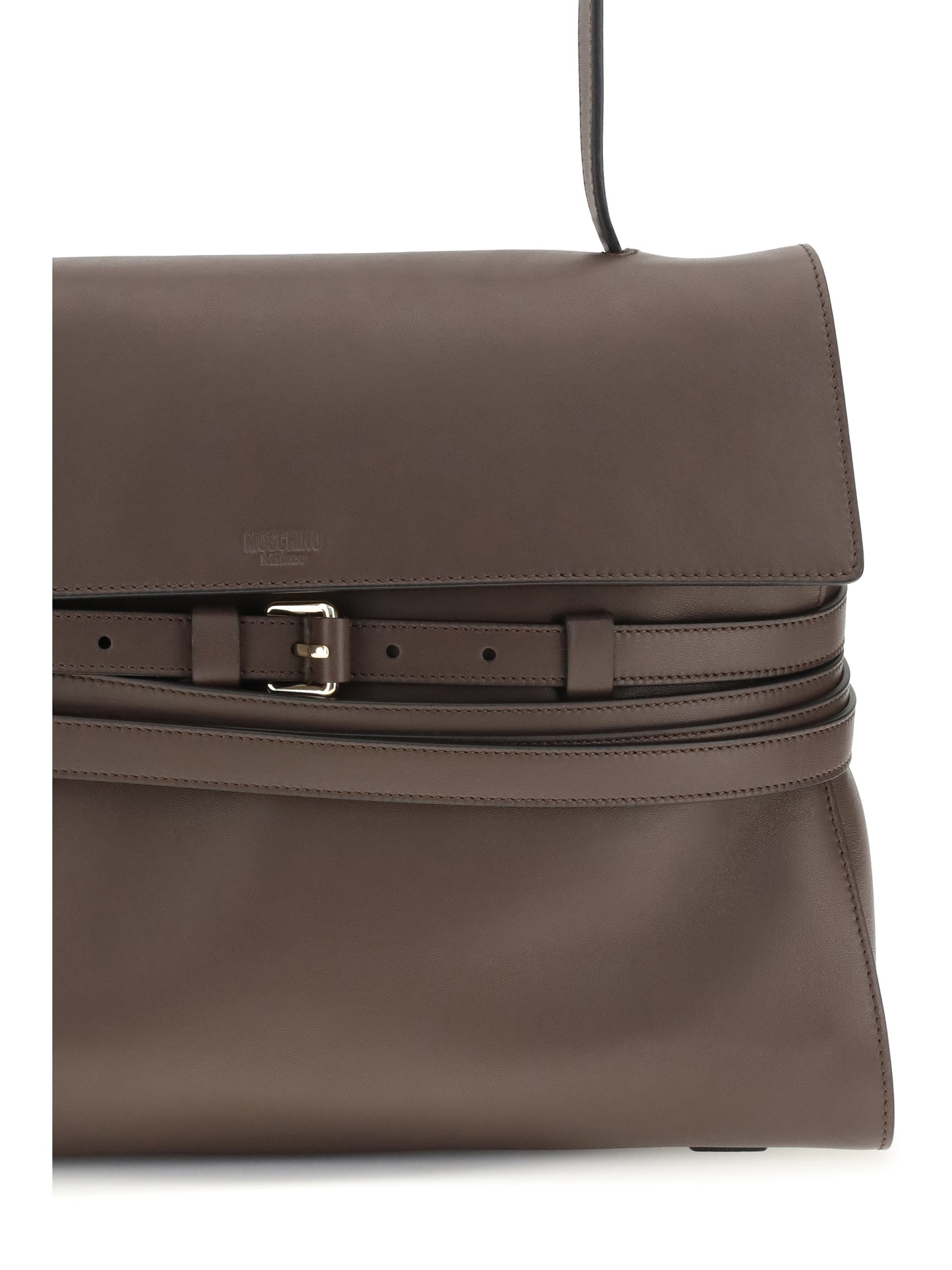 Handbag Tie Me Chocolate Calf Leather