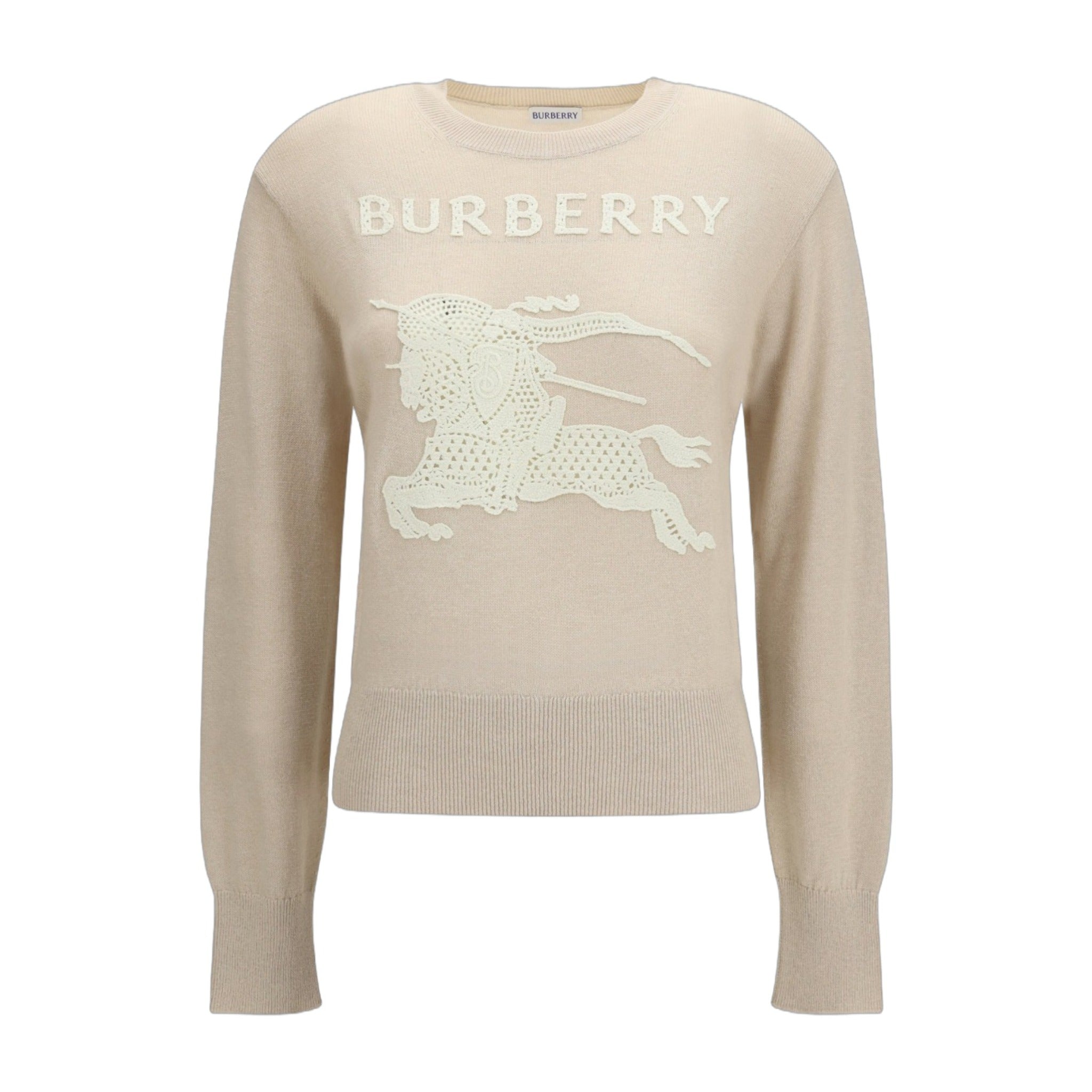BURBERRY アヴリル テディインターシャ セータードレス　128 Cotton-Wool Sweater EKD Easel Beige – Zulily