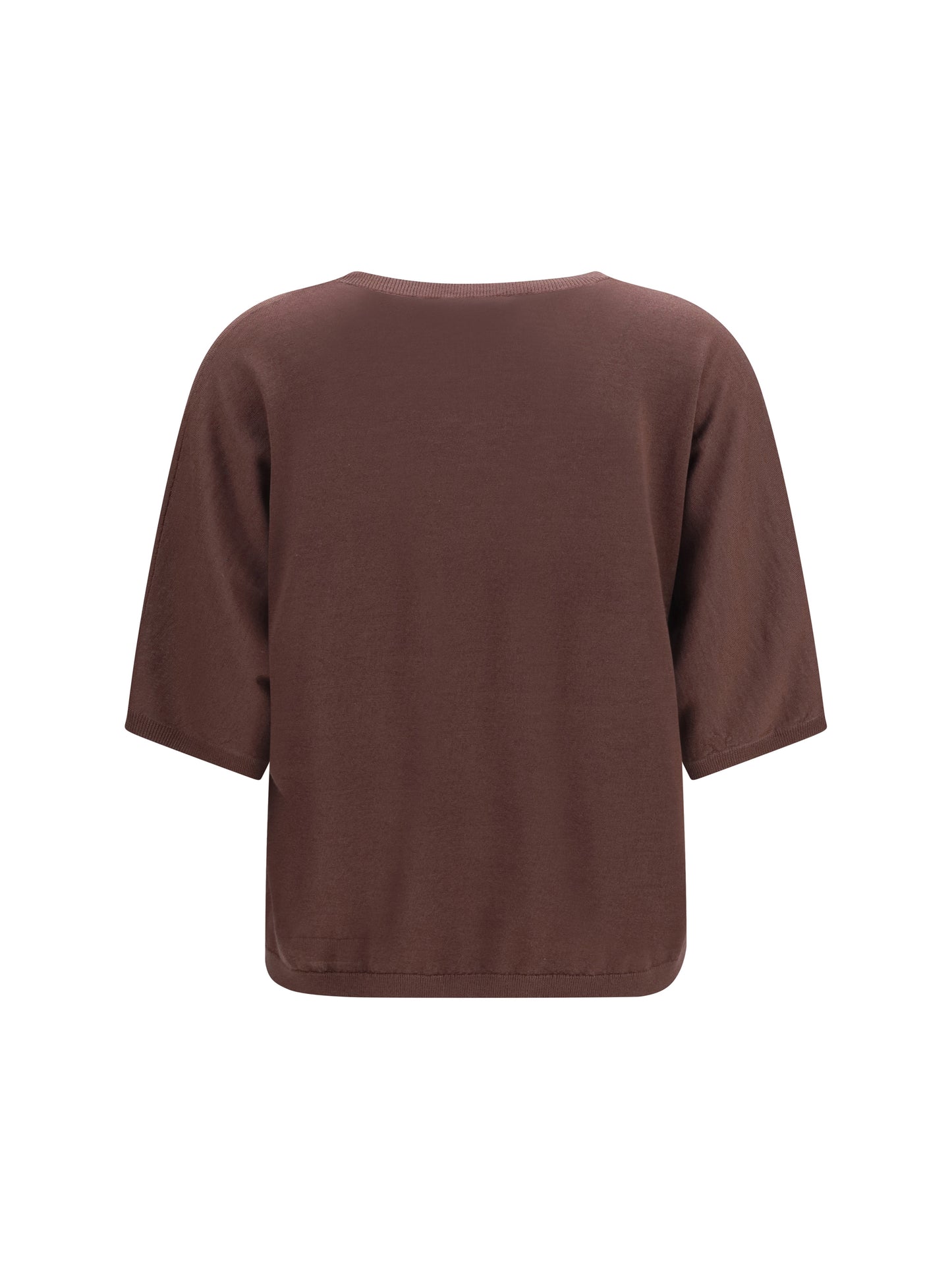 Short-Sleeve Cashmere and Silk Sweater