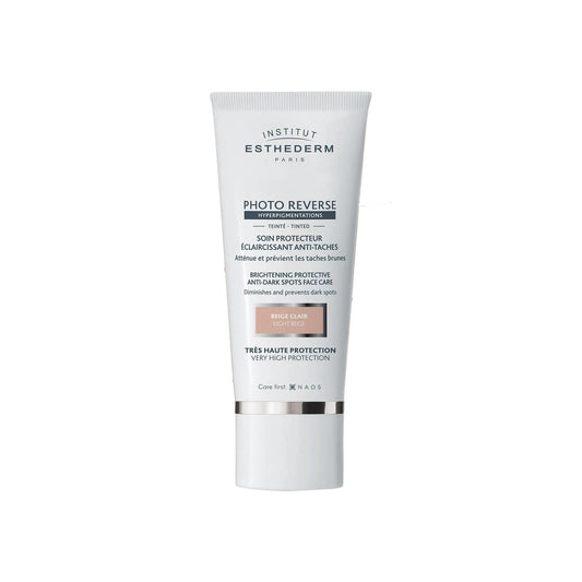 Esthederm Photo Reverse Tinted Light Beige High Protection Tinted Sunscreen - Prevents Sunburn, Enhances Complexion