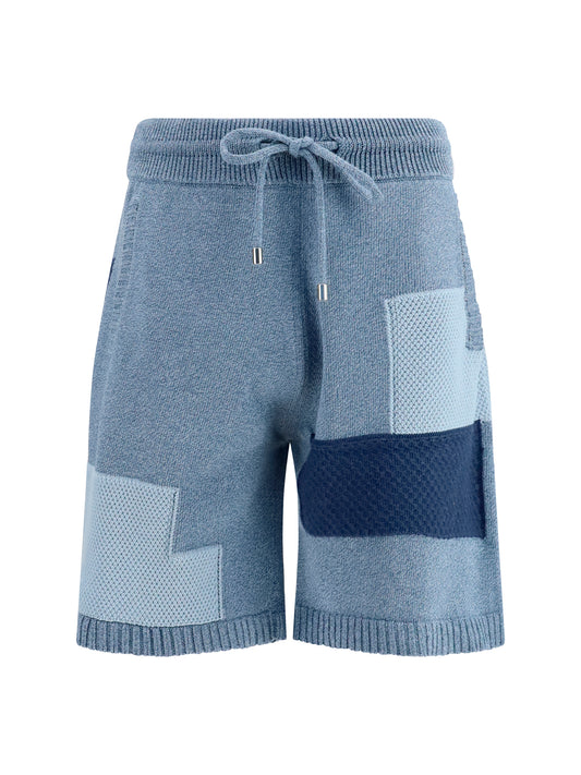 Shorts Patchwork Cotton Knit