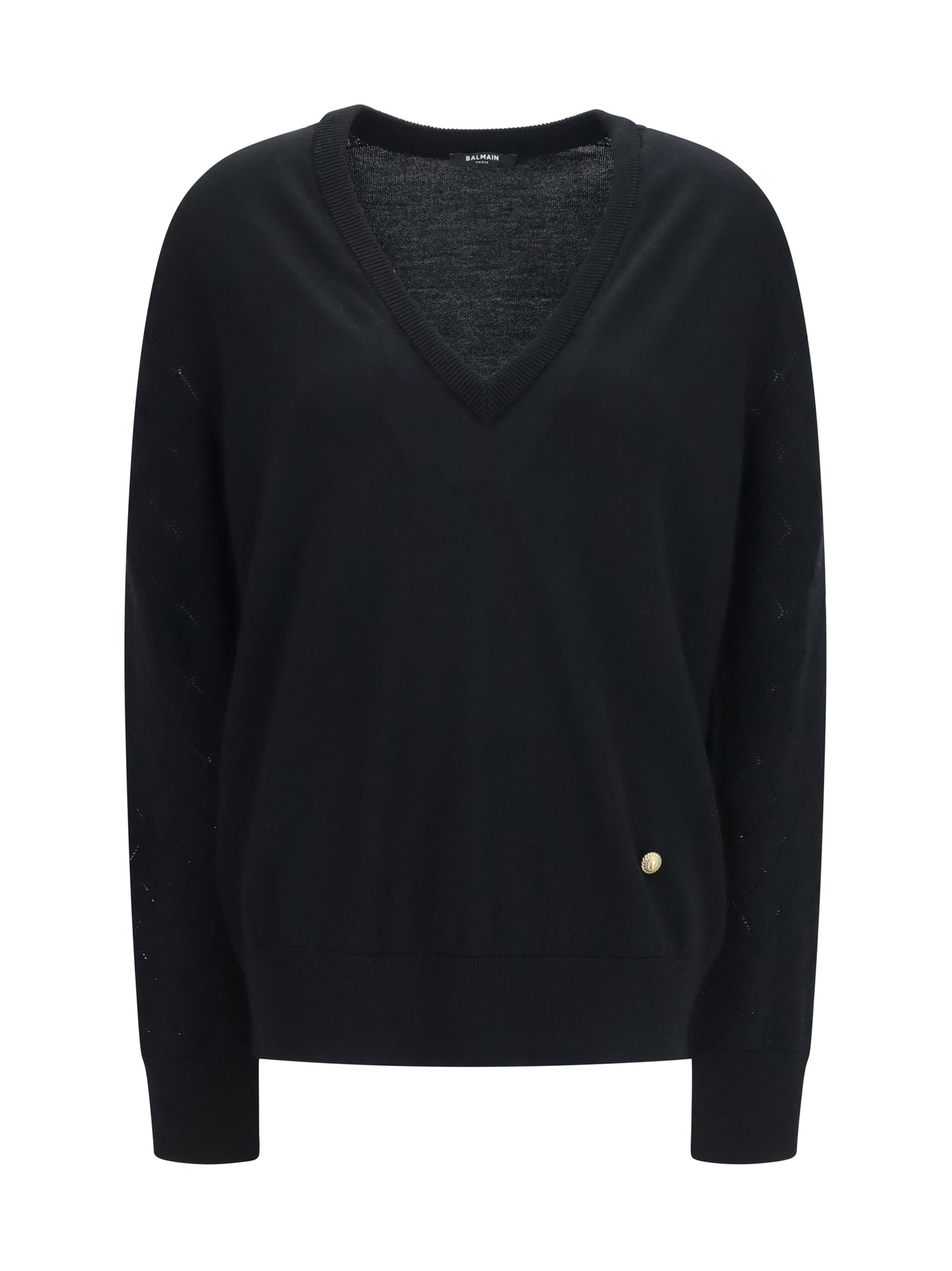 V-Neck Sweater, Black