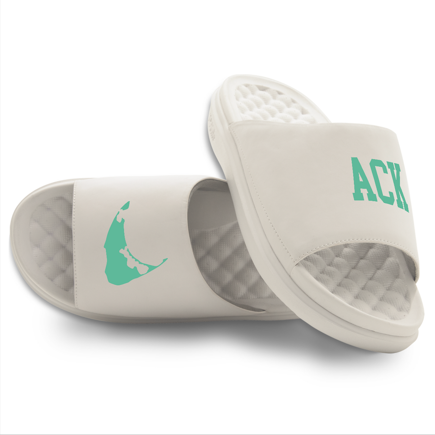 Nantucket Outline Motive Slide Sandals