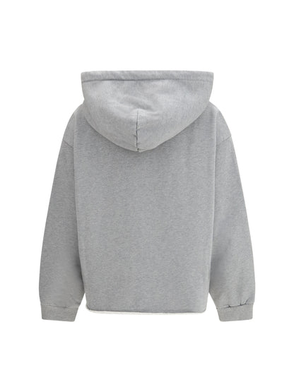 Hoodie Numeric Logo Spray Grey Melange
