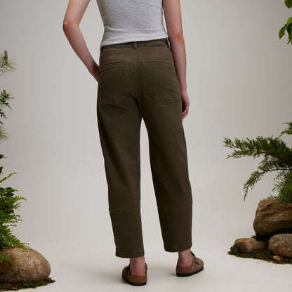 Alpine Design Women's Barrel Relaxed Fit High Rise Cropped Pants