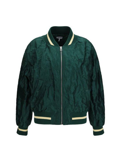Bomber Jacket Dark Green Technical Taffeta