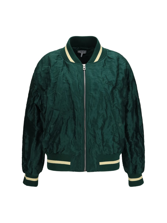 Bomber Jacket Dark Green Technical Taffeta