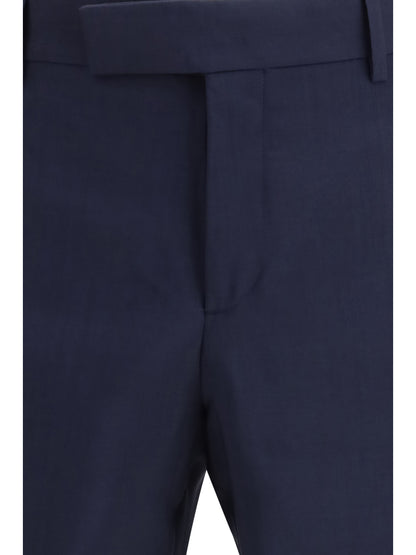 Tailored Pants Dark Blue Wool