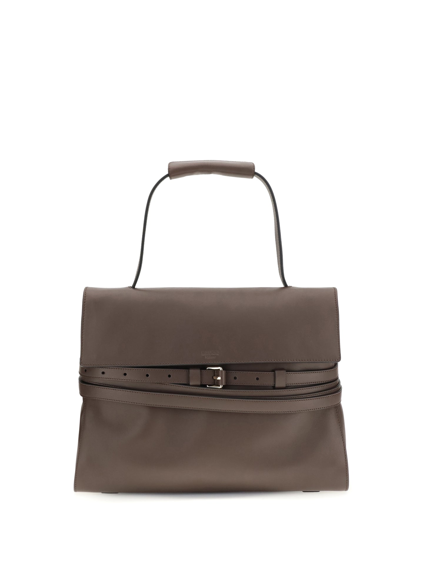 Handbag Tie Me Chocolate Calf Leather
