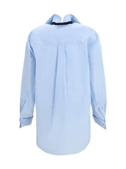 Shirt With Elasticated Collar Blue