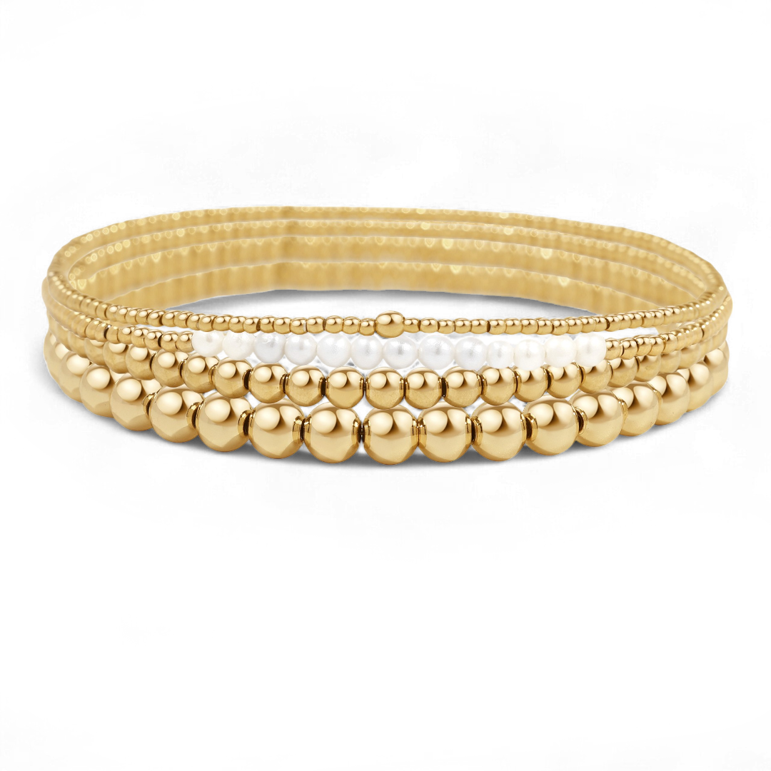 Mint & Lily Everyday Pearl Bracelet Stacking Set