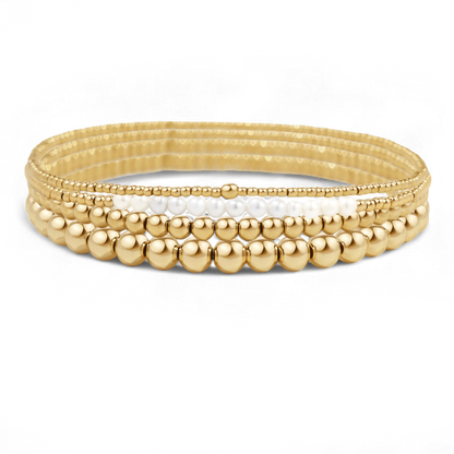 Mint & Lily Everyday Pearl Bracelet Stacking Set
